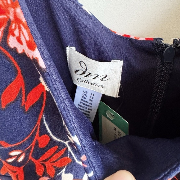 NWT DM COLLECTION Alonsa Floral Knit Dress 14 - Picture 5 of 5